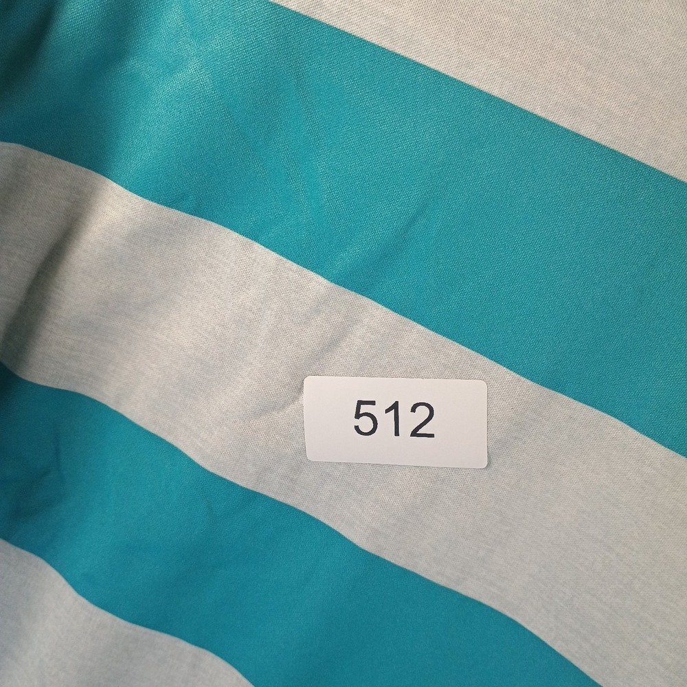 Nike Golf Polo Shirt Mens L Standard Fit Blue Striped Swoosh Logo Lighwieght - Picture 9 of 9
